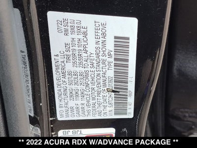 2022 Acura RDX Advance Package SH-AWD