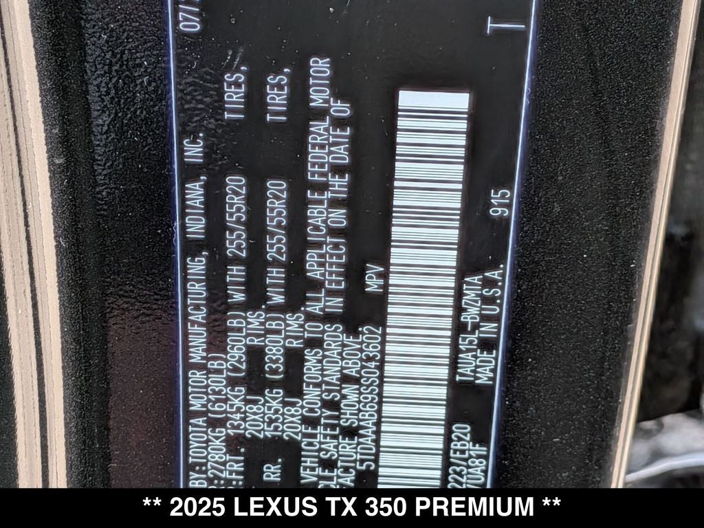 2025 Lexus TX 350 Premium