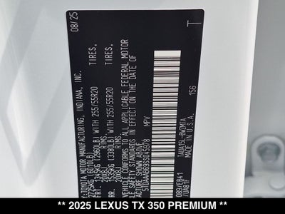 2025 Lexus TX PREMIUM AWD