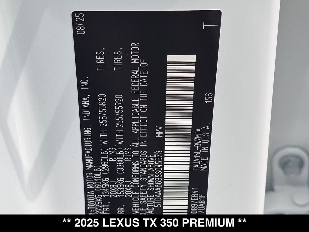 2025 Lexus TX PREMIUM AWD