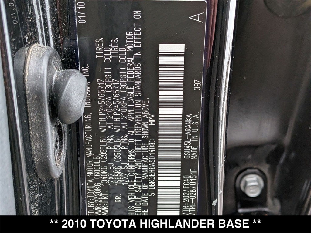 2010 Toyota Highlander Base