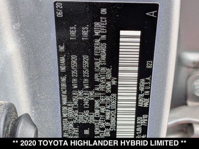 2020 Toyota Highlander Hybrid Limited