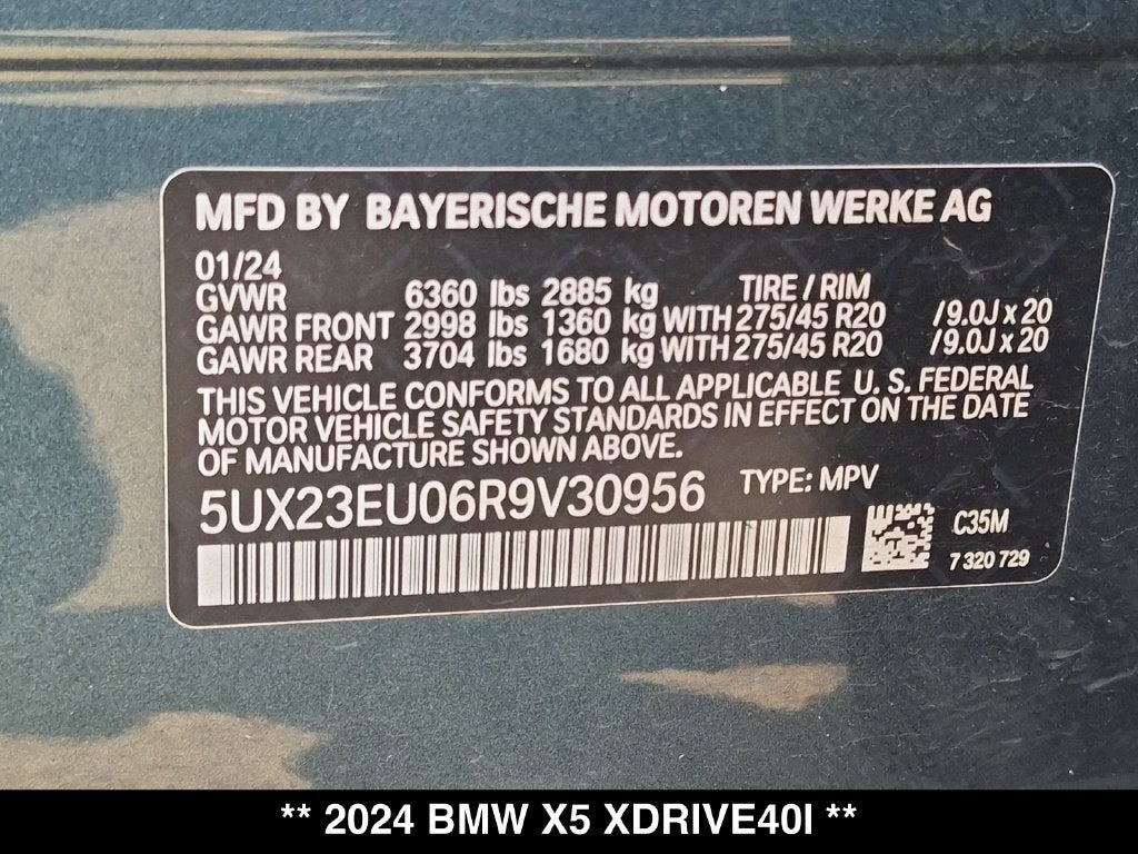 2024 BMW X5 xDrive40i