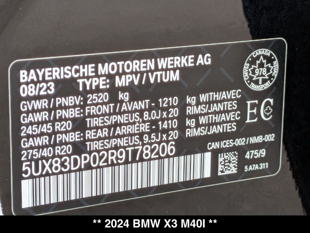 2024 BMW X3 M40i