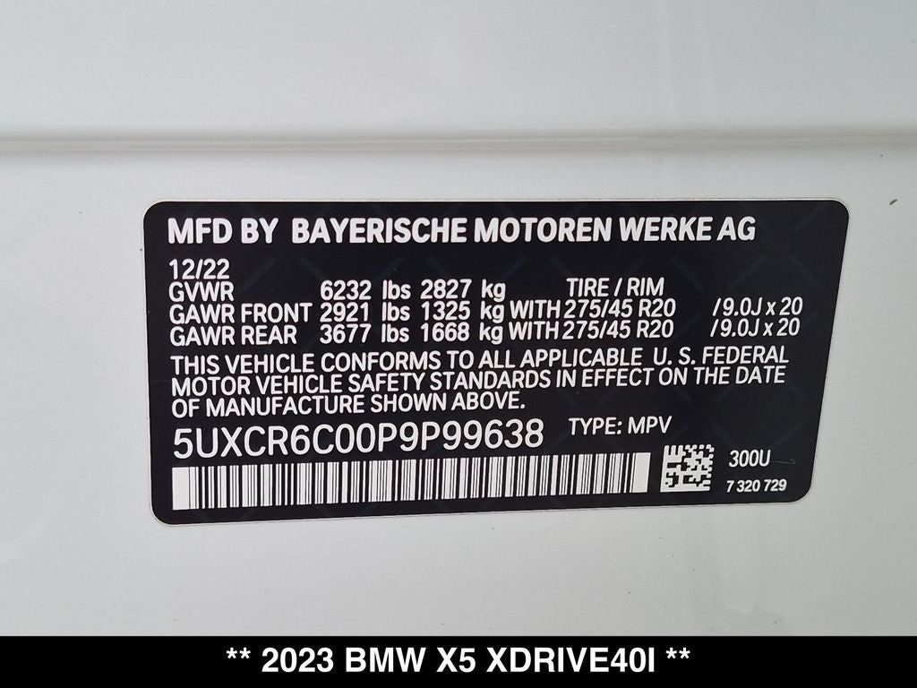2023 BMW X5 xDrive40i
