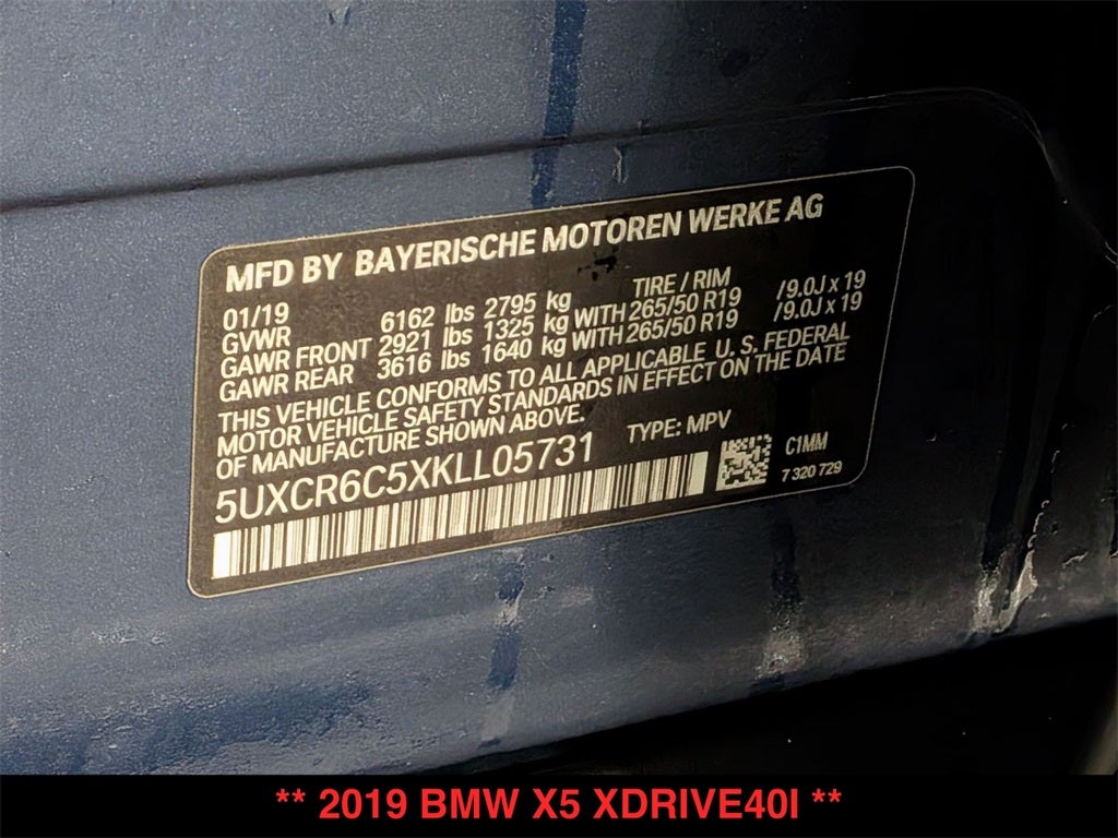 2019 BMW X5 xDrive40i