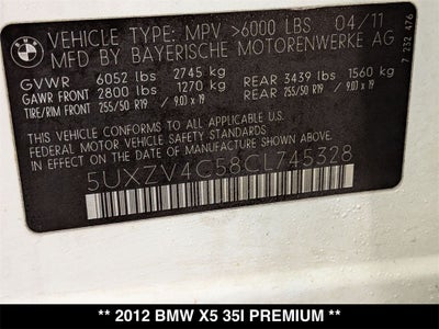 2012 BMW X5 xDrive35i Premium