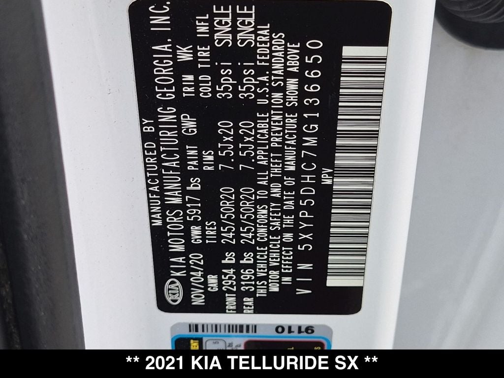 2021 Kia Telluride SX
