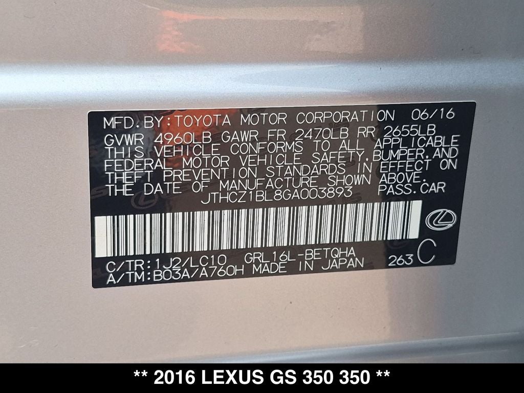 2016 Lexus GS 350