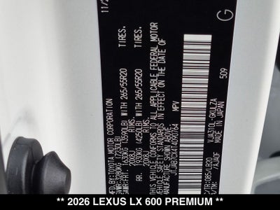 2026 Lexus LX PREMIUM