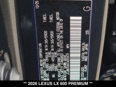 2026 Lexus LX PREMIUM