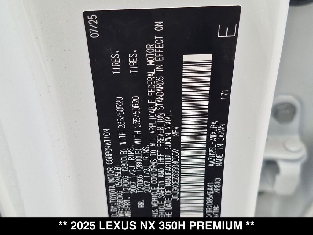 2025 Lexus NX PREMIUM