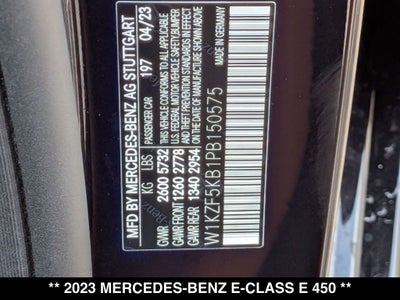 2023 Mercedes-Benz E-Class E 450 4MATIC®