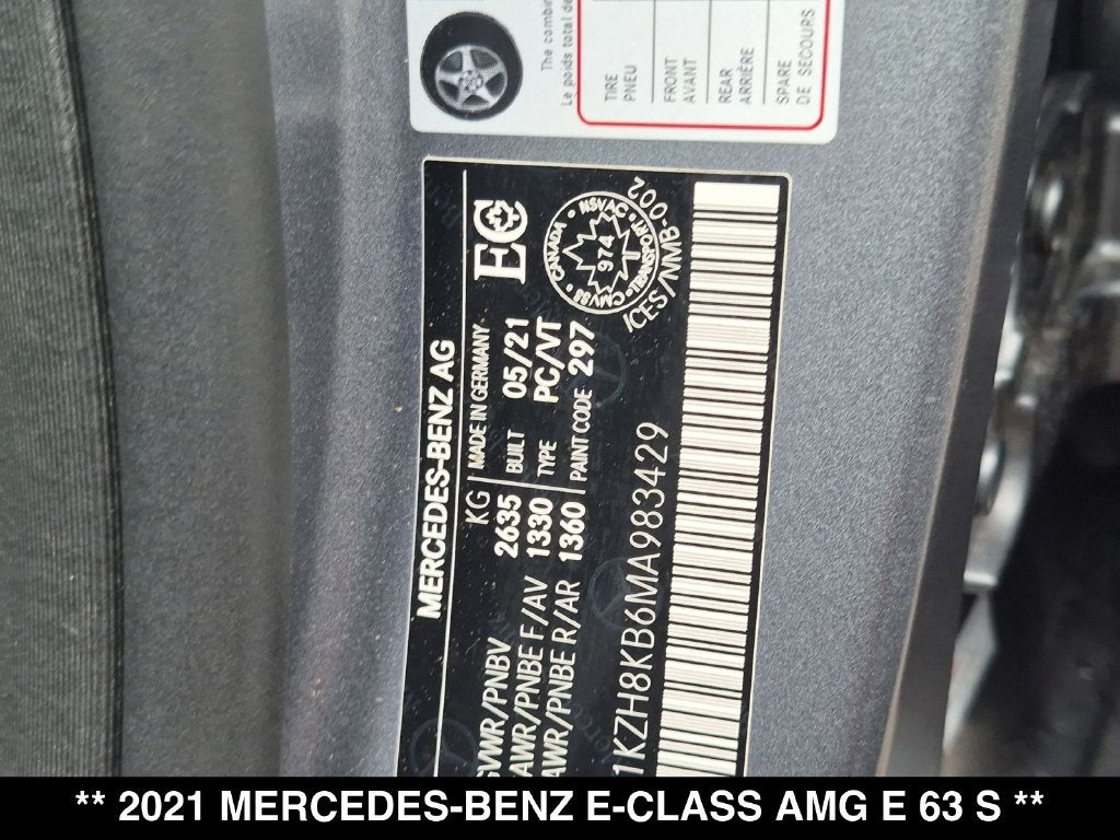 2021 Mercedes-Benz E-Class E 63 S AMG® 4MATIC®