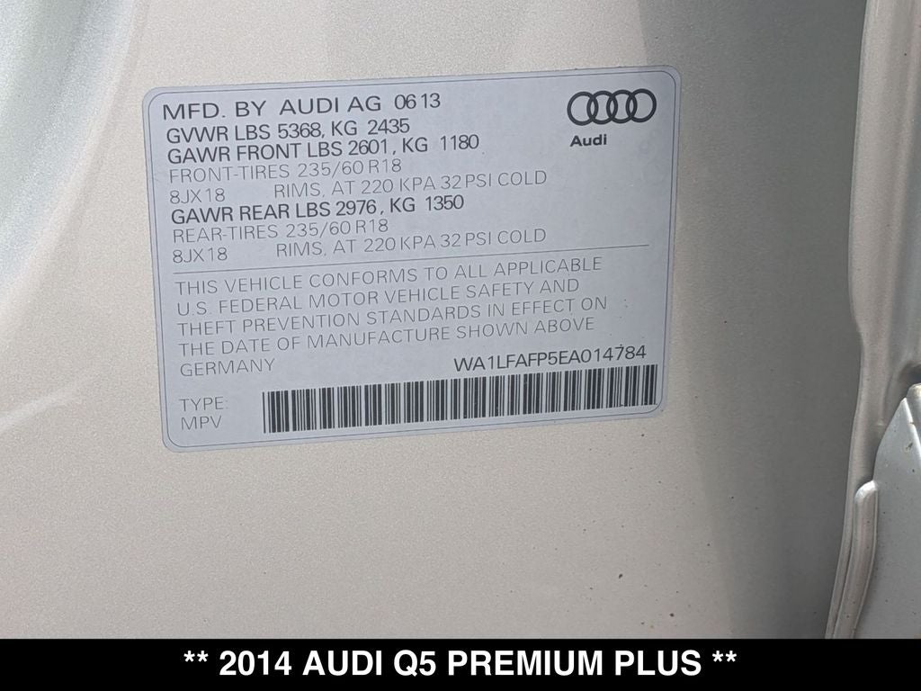 2014 Audi Q5 2.0T Premium Plus quattro
