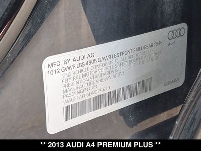 2013 Audi A4 2.0T Premium Plus quattro