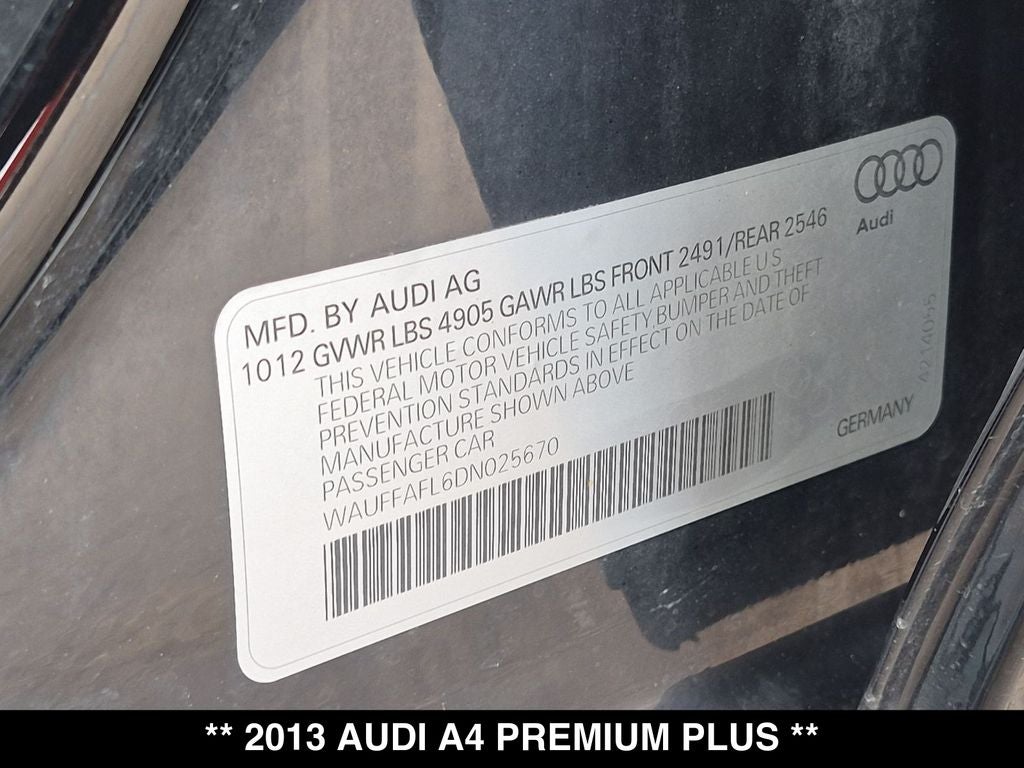 2013 Audi A4 2.0T Premium Plus quattro