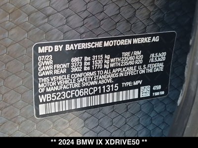 2024 BMW iX xDrive50