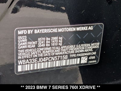 2023 BMW 7 Series 760i xDrive