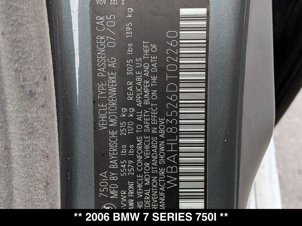 2006 BMW 7 Series 750i