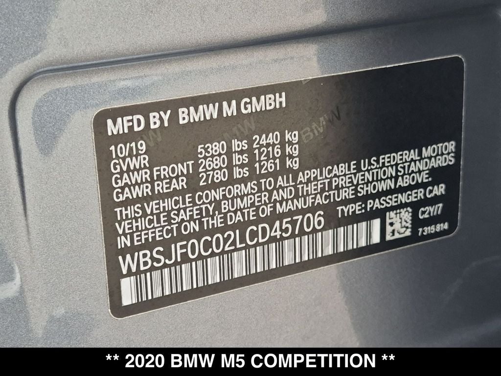 2020 BMW M5 Competition