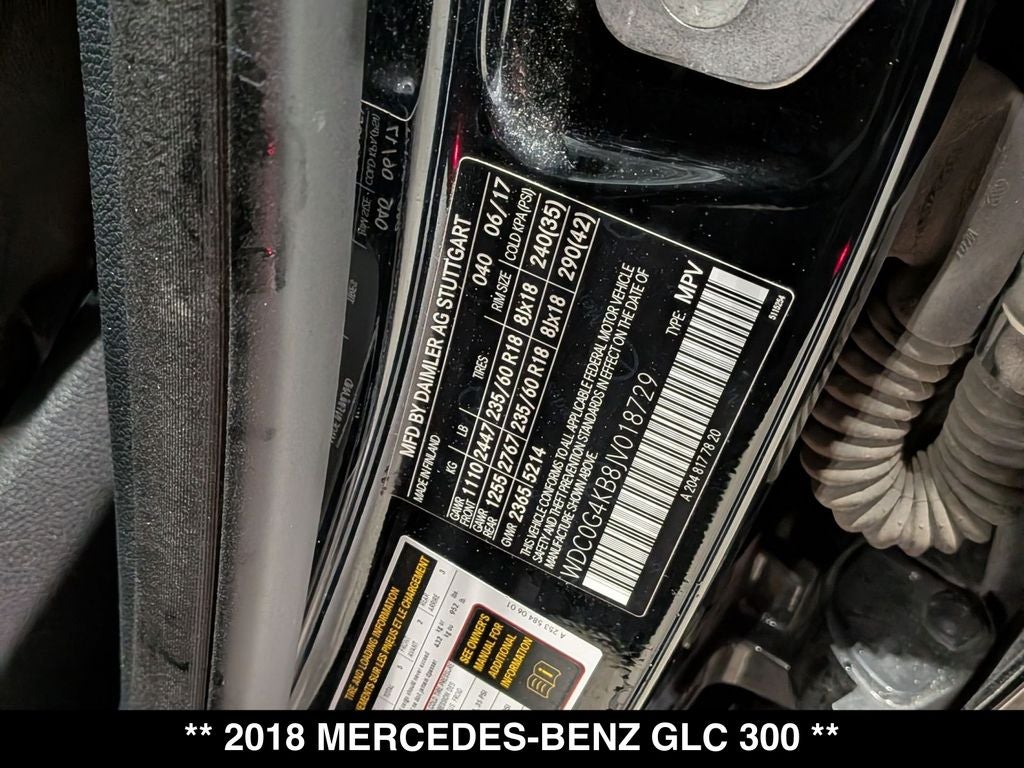 2018 Mercedes-Benz GLC GLC 300 4MATIC®