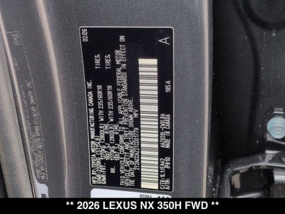 2026 Lexus NX HYBRID NX 350h FWD