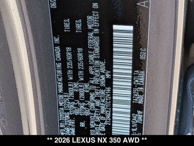 2026 Lexus NX 350 AWD