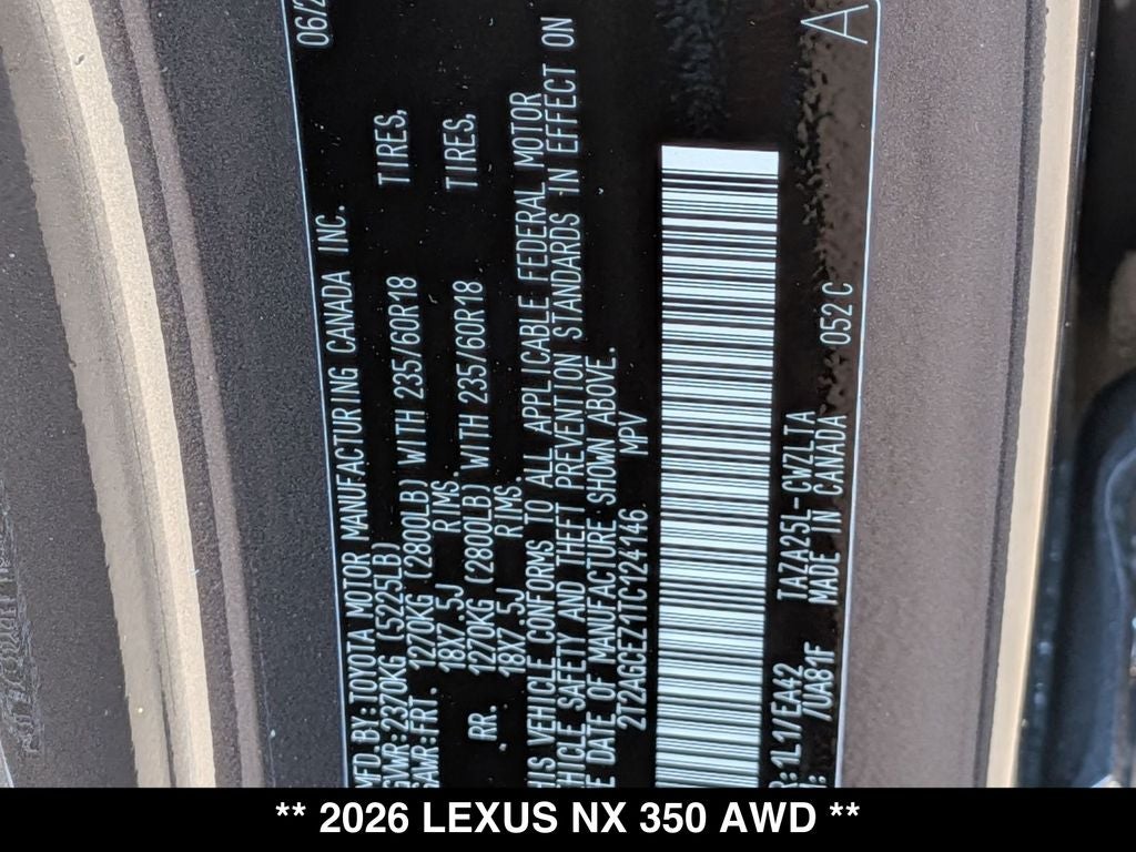 2026 Lexus NX 350 AWD