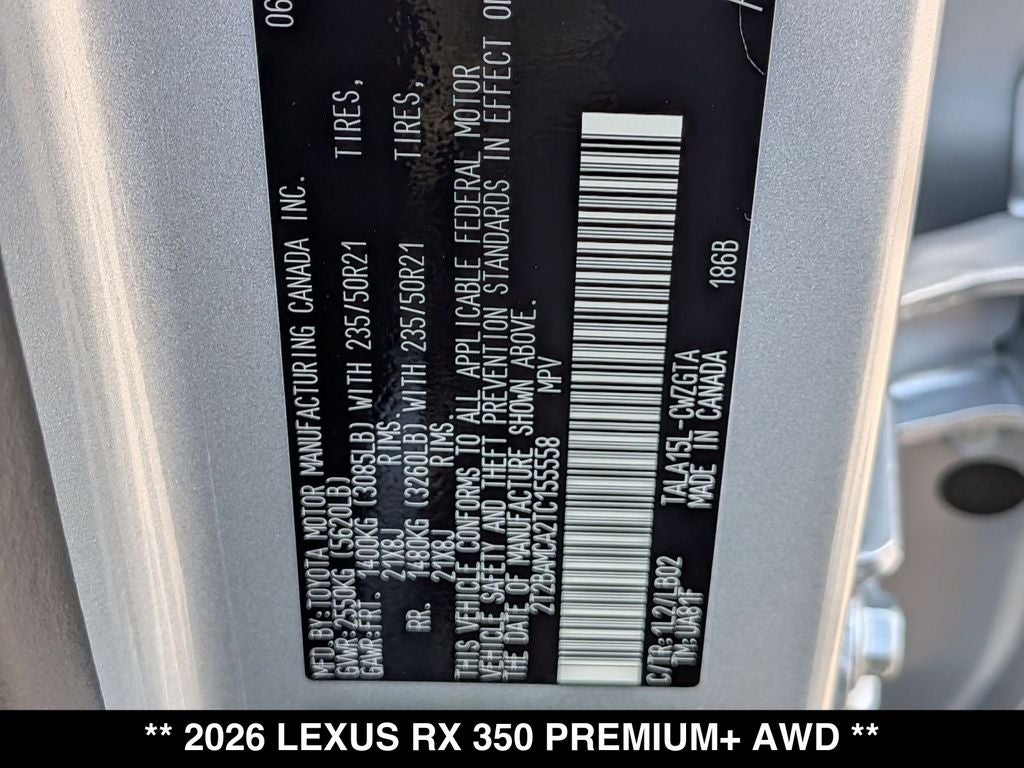 2026 Lexus RX 350 PREMIUM+ AWD