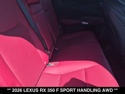 2026 Lexus RX 350 F SPORT HANDLING AWD