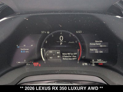 2026 Lexus RX 350 LUXURY AWD