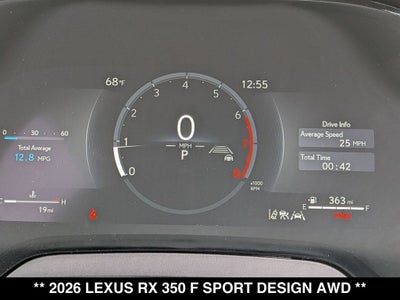 2026 Lexus RX 350 F SPORT DESIGN AWD