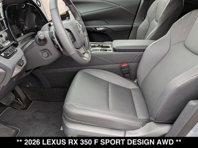 2026 Lexus RX 350 F SPORT DESIGN AWD