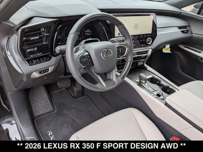2026 Lexus RX 350 F SPORT DESIGN AWD