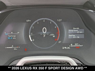 2026 Lexus RX 350 F SPORT DESIGN AWD