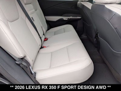 2026 Lexus RX 350 F SPORT DESIGN AWD