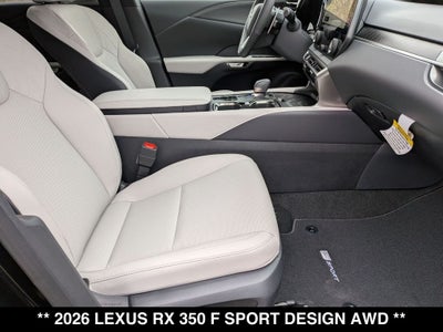 2026 Lexus RX 350 F SPORT DESIGN AWD