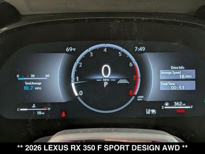 2026 Lexus RX 350 F SPORT DESIGN AWD