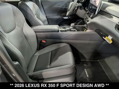 2026 Lexus RX 350 F SPORT DESIGN AWD