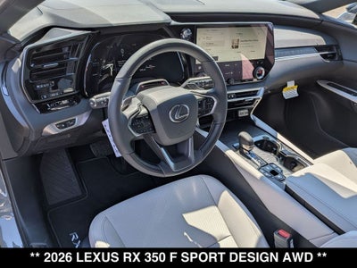 2026 Lexus RX 350 F SPORT DESIGN AWD