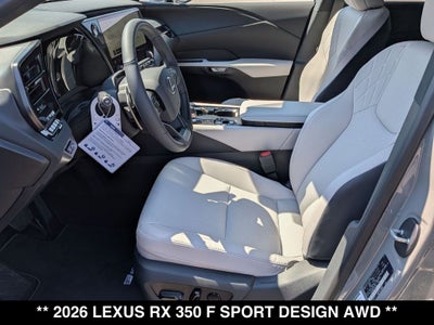 2026 Lexus RX 350 F SPORT DESIGN AWD