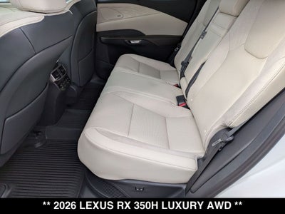 2026 Lexus RX HYBRID RX 350h LUXURY AWD