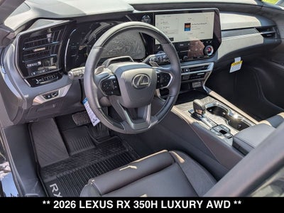 2026 Lexus RX HYBRID RX 350h LUXURY AWD