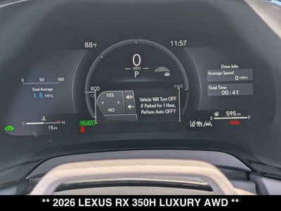 2026 Lexus RX HYBRID RX 350h LUXURY AWD