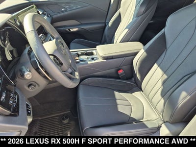 2026 Lexus RX HYBRID RX 500h F SPORT PERFORMANCE AWD
