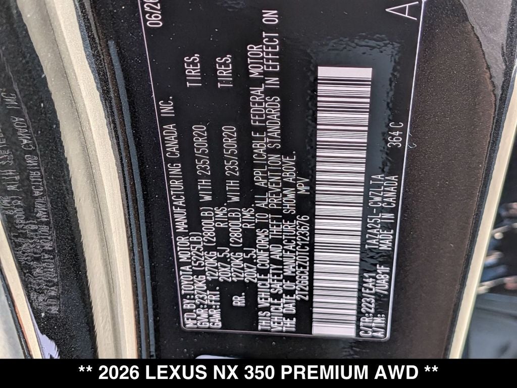 2026 Lexus NX 350 PREMIUM AWD