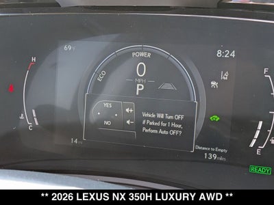 2026 Lexus NX HYBRID NX 350h LUXURY AWD