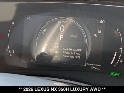 2026 Lexus NX HYBRID NX 350h LUXURY AWD