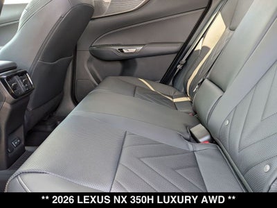 2026 Lexus NX HYBRID NX 350h LUXURY AWD